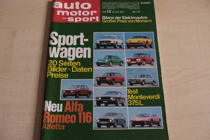 Deckblatt Auto Motor und Sport (12/1972)